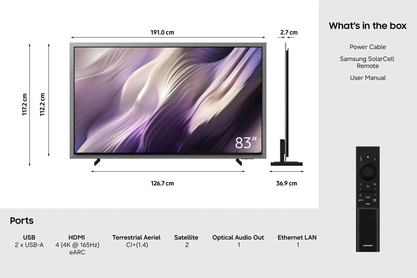 Samsung 83" OLED 4K S99H (2026)