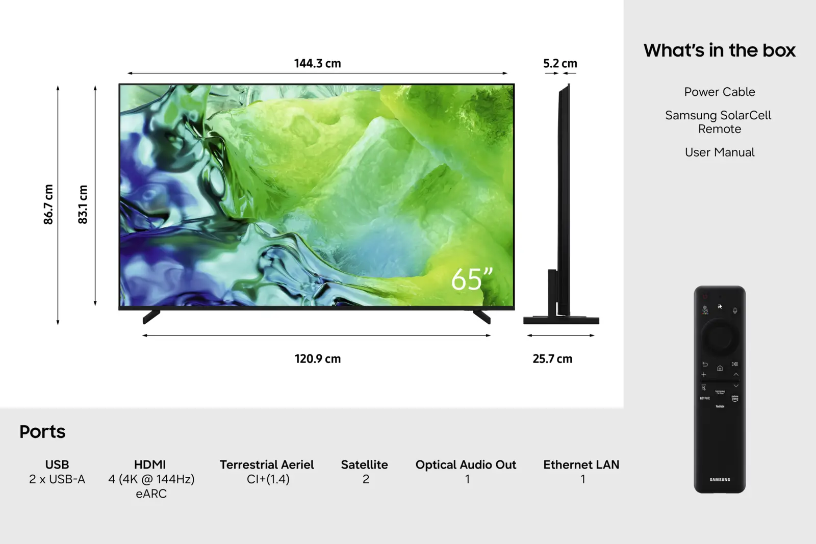 Samsung 65" Neo QLED 4K QN83H Mini LED (2026)