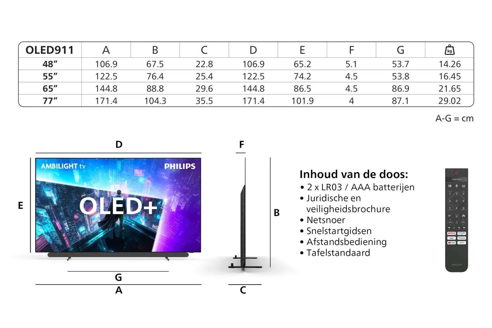 Philips 65OLED911 4k OLED+ Ambilight TV 65 inch (2026) - geluid van Bowers & Wilkins