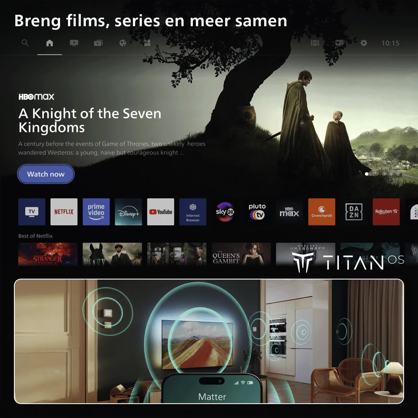 Philips 65OLED911 4k OLED+ Ambilight TV 65 inch (2026) - geluid van Bowers & Wilkins