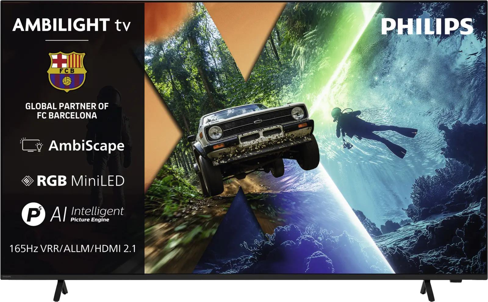 Philips 85MLED981 4k RGB-MiniLED Ambilight TV 85 inch XXL (2026) 