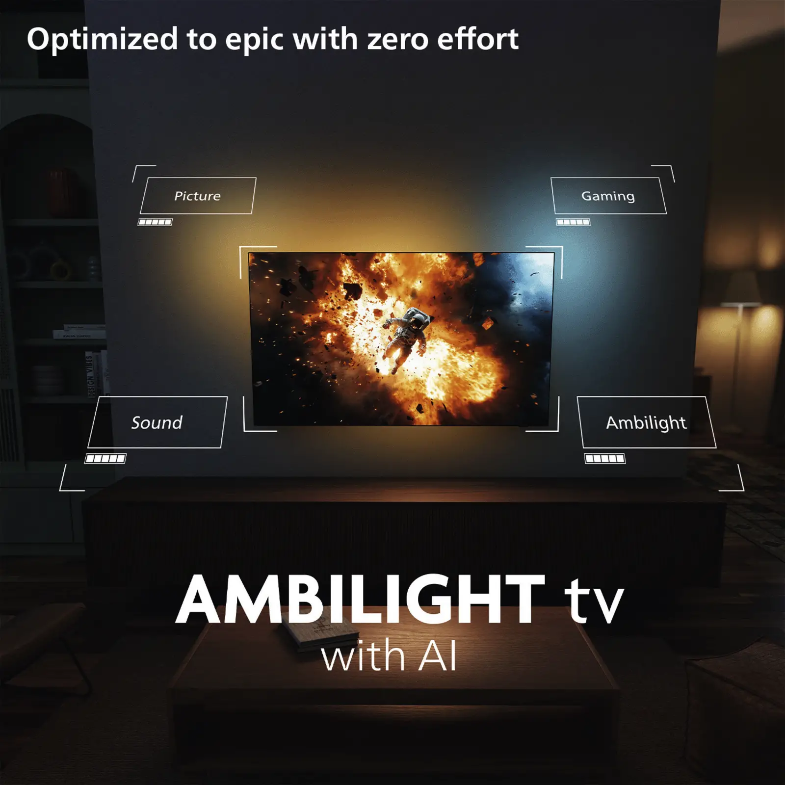 Philips 75PQS9001 4k QLED Ambilight TV 75 inch XL (The One - 2026)