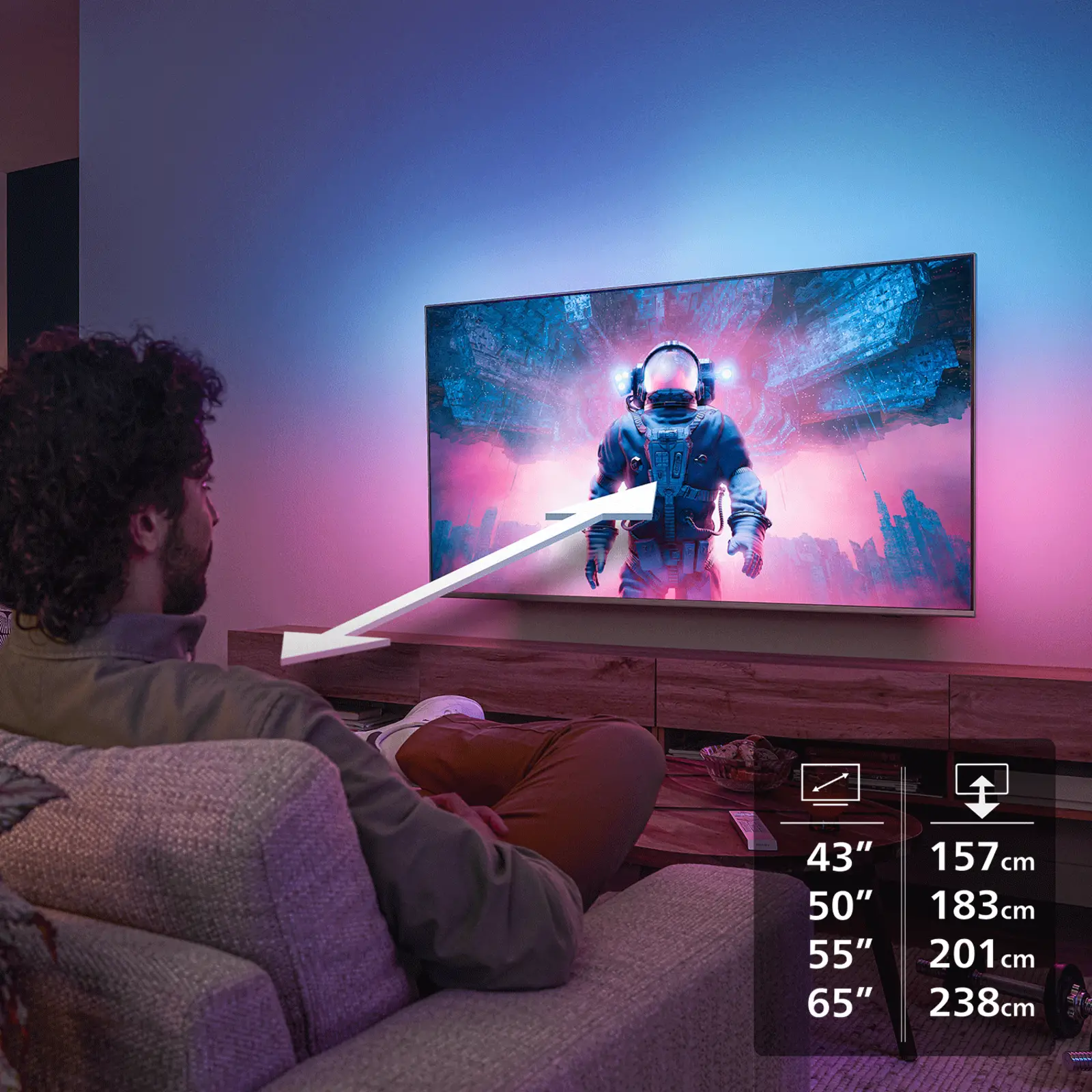 Philips 65PQS9081 4k QLED Ambilight TV 65 inch (The One - 2026)