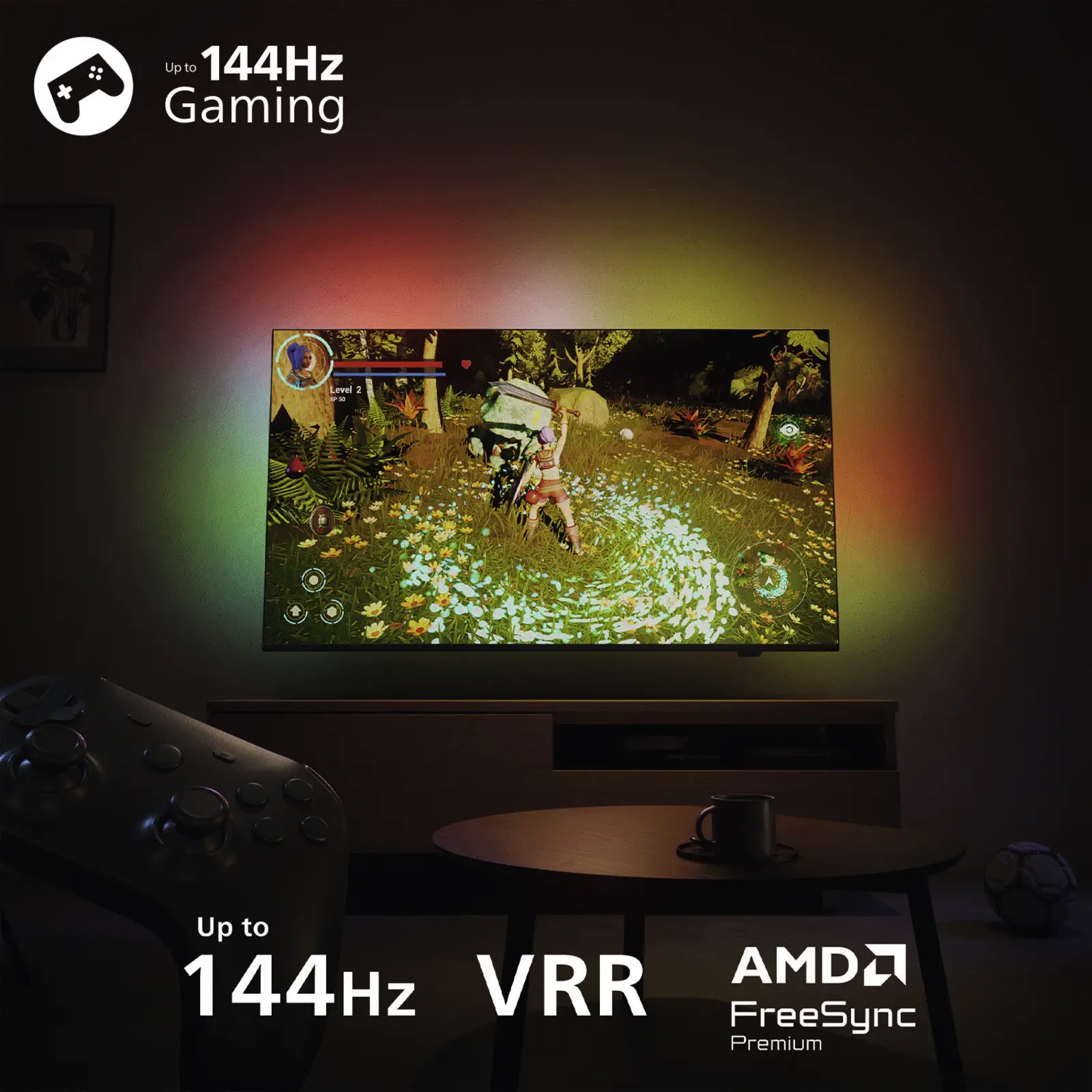 Philips 50PQS9081 4k QLED Ambilight TV 50 inch (The One - 2026)