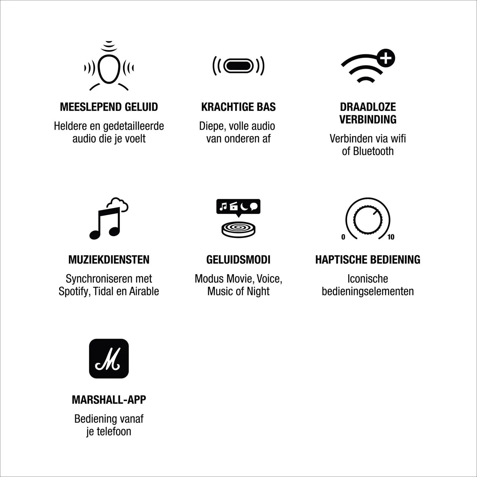 Marshall Heston 120 TV Soundbar Black