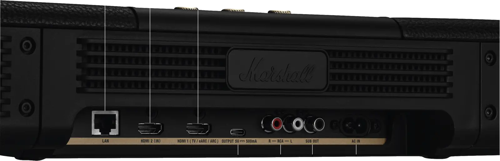 Marshall Heston 120 TV Soundbar Black