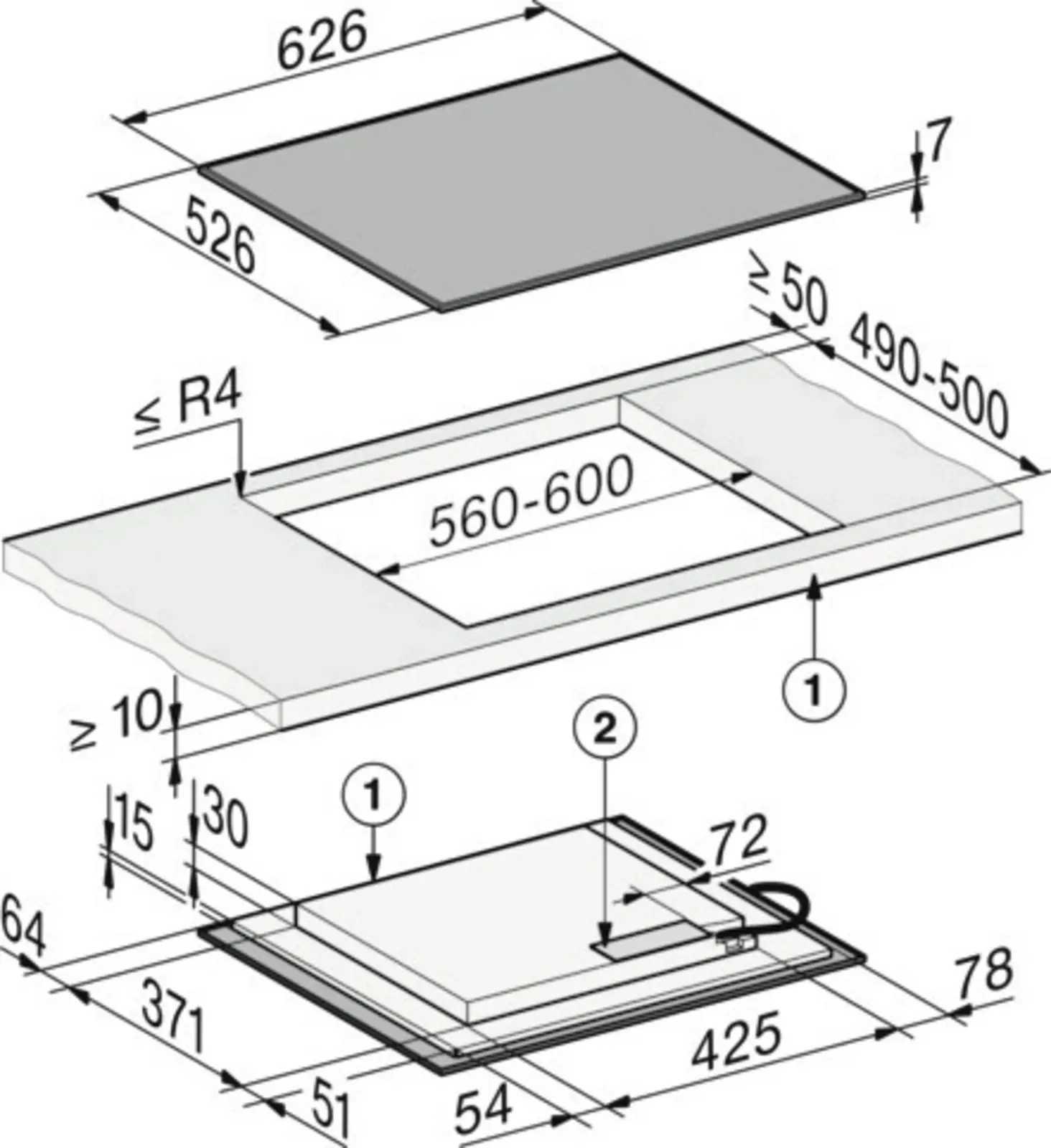 Miele KM 8462 FR Inbouw Inductiekookplaat