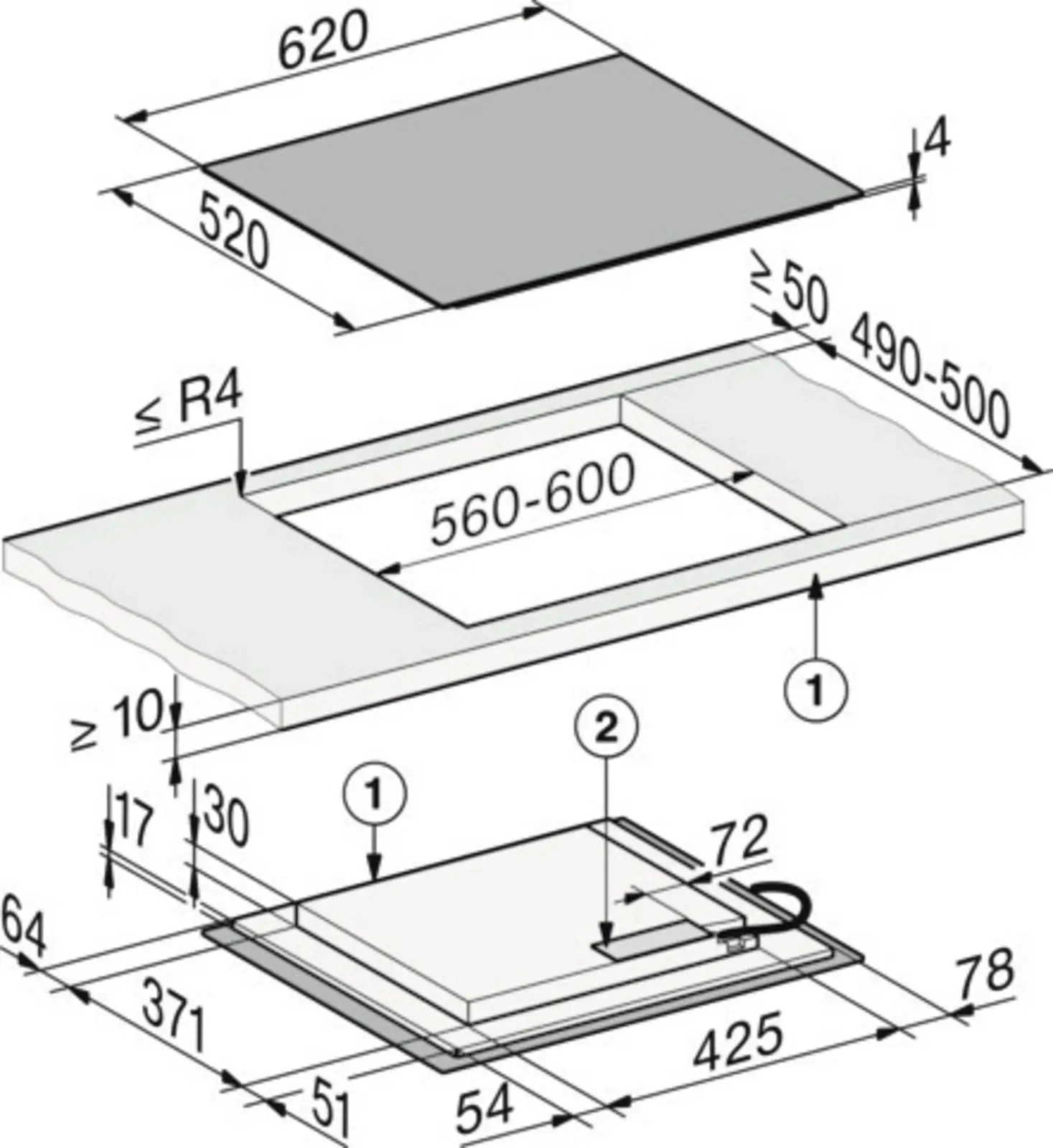 Miele KM 8462 FL Inbouw Inductiekookplaat