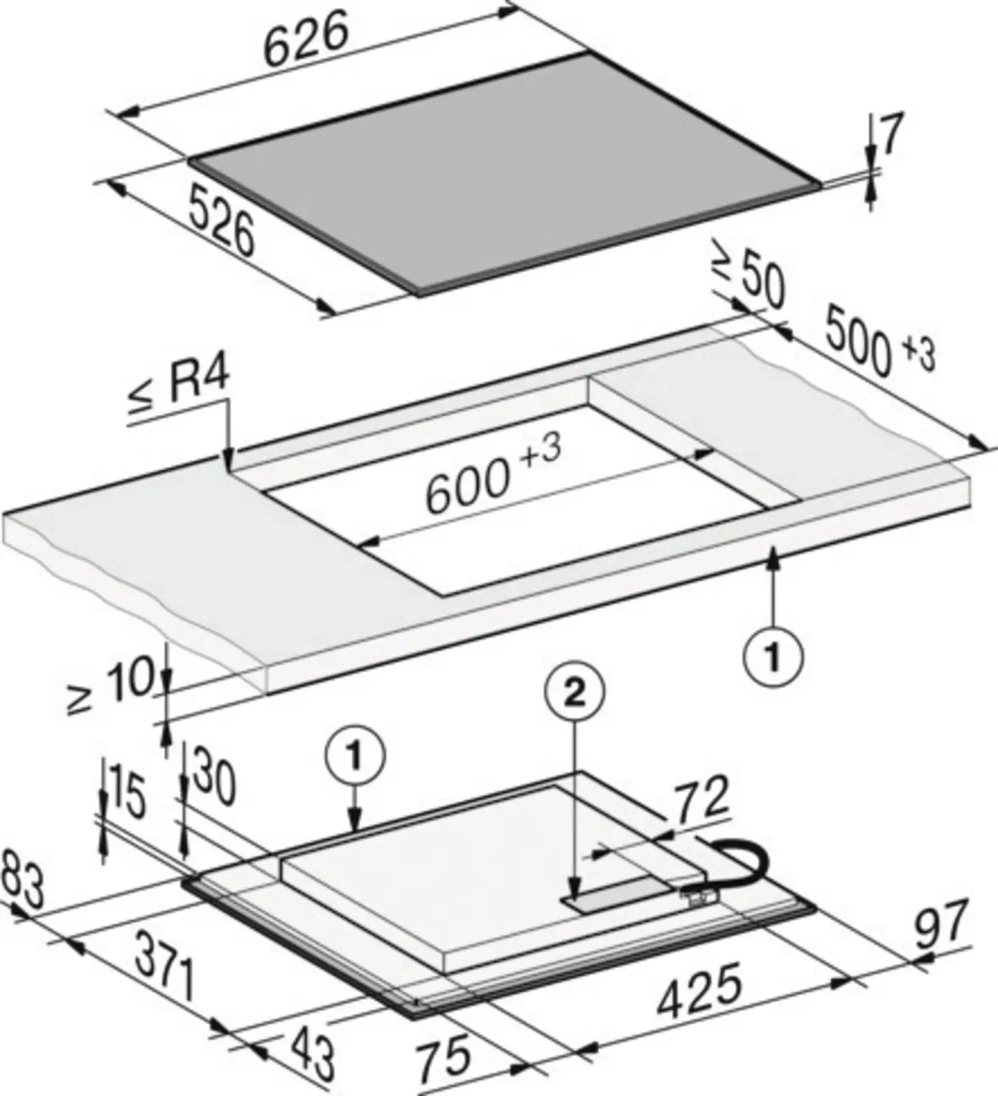 Miele KM 8565 FR Inbouw Inductiekookplaat