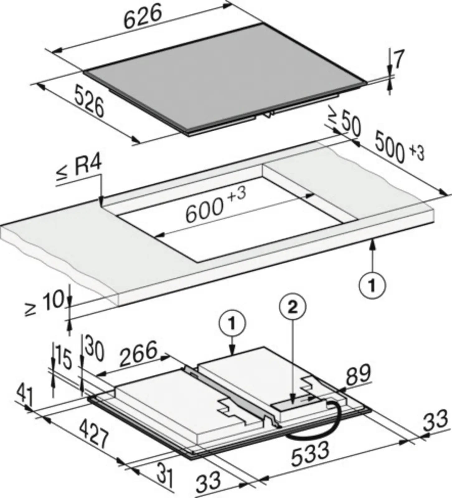 Miele KM 8665 FR Inbouw Inductiekookplaat