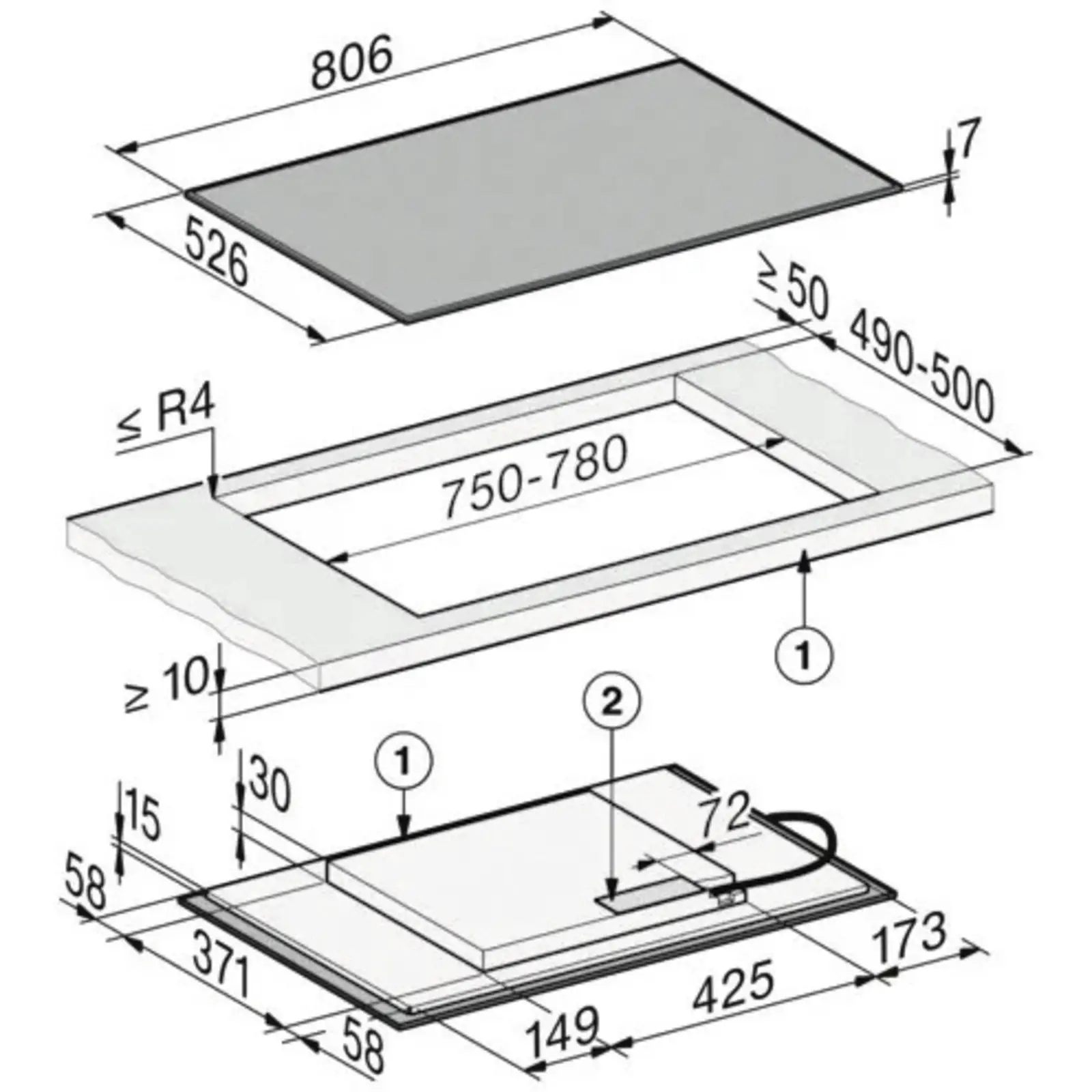 Miele KM 8482 FR Inbouw Inductiekookplaat
