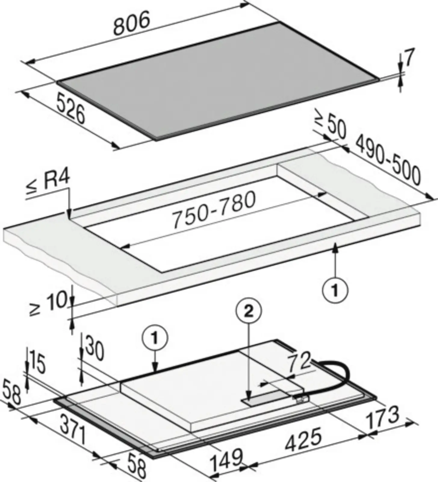 Miele KM 8482 FR Inbouw Inductiekookplaat