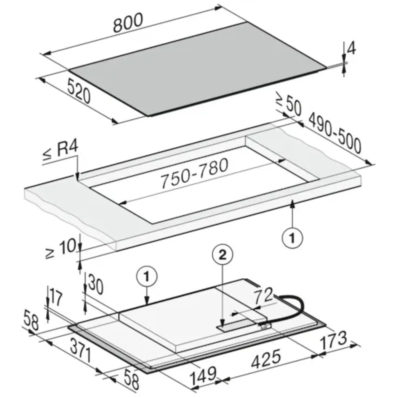 Miele KM 8482 FL Inbouw Inductiekookplaat