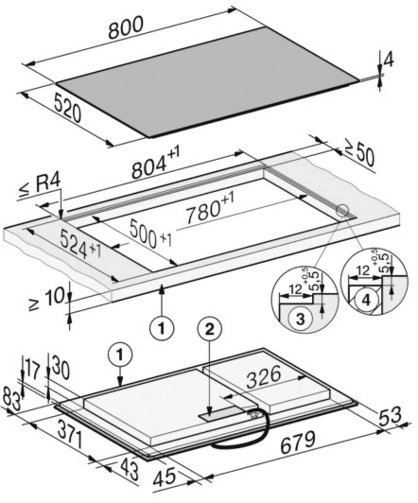 Miele KM 8585 FL Inbouw Inductiekookplaat