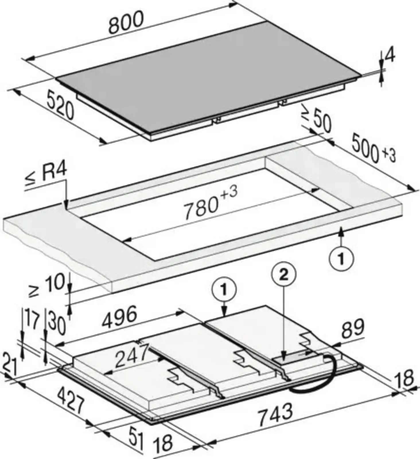 Miele KM 8684 FL Inbouw Inductiekookplaat