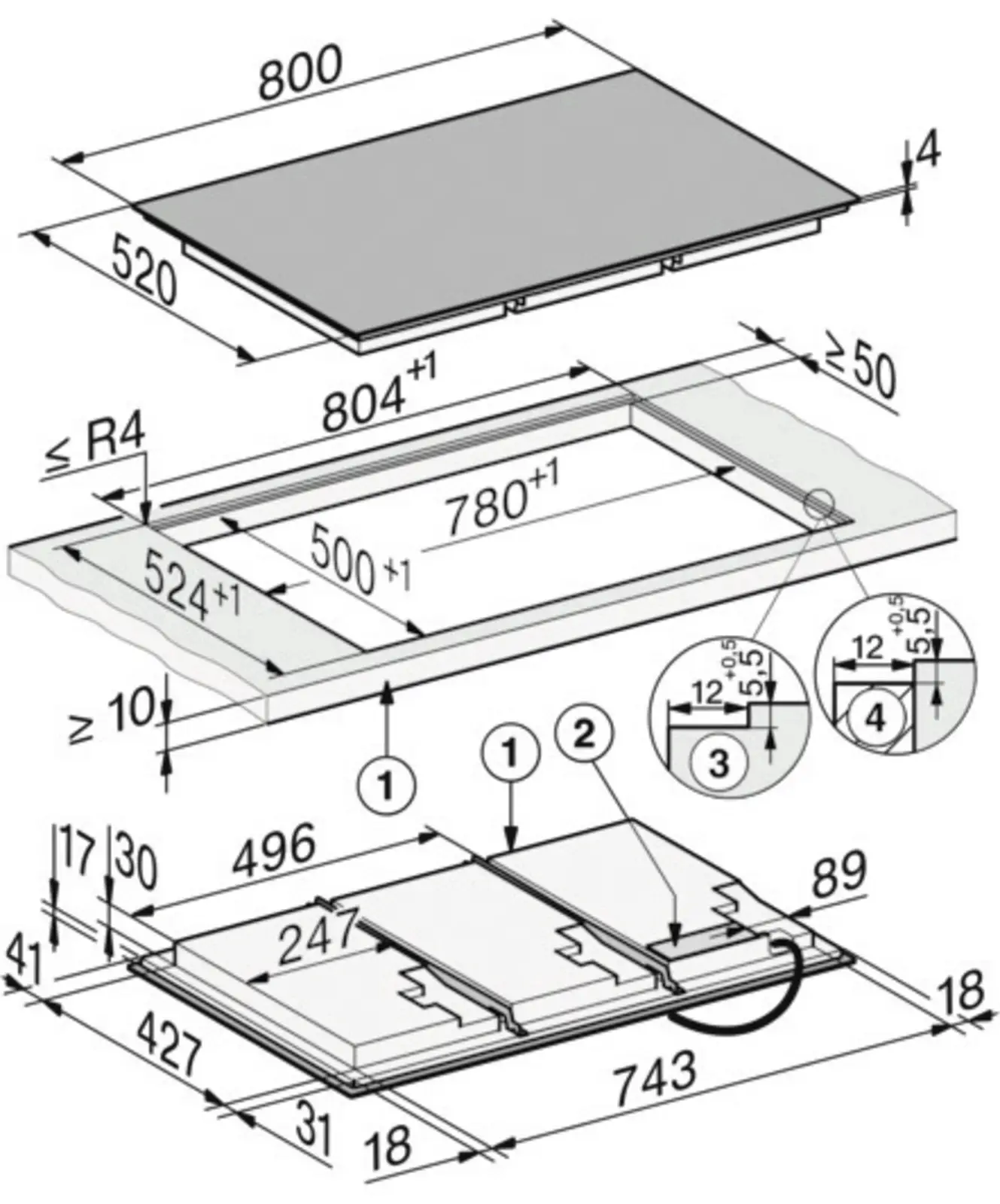 Miele KM 8685 FL Inbouw Inductiekookplaat