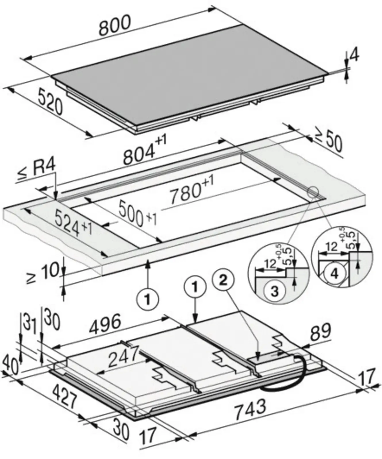 Miele KM 8885 FL Diamond & M Sense Inbouw Inductiekookplaat