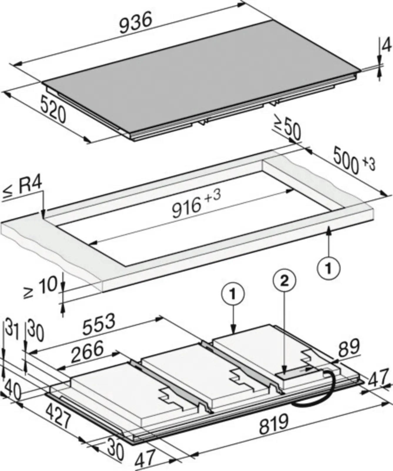 Miele KM 8895 FL Diamond & M Sense Inbouw Inductiekookplaat