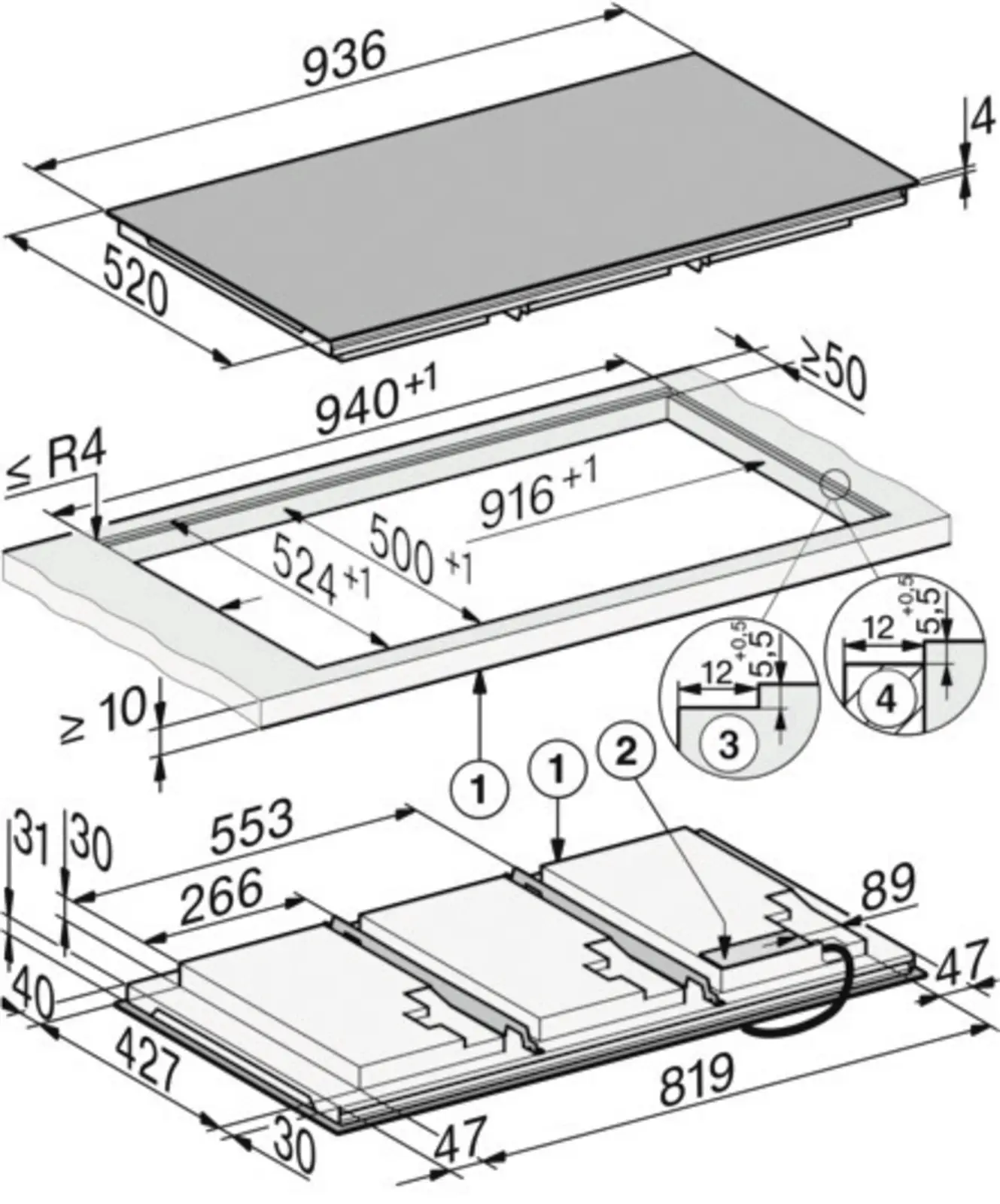 Miele KM 8895 FL Diamond & M Sense Inbouw Inductiekookplaat