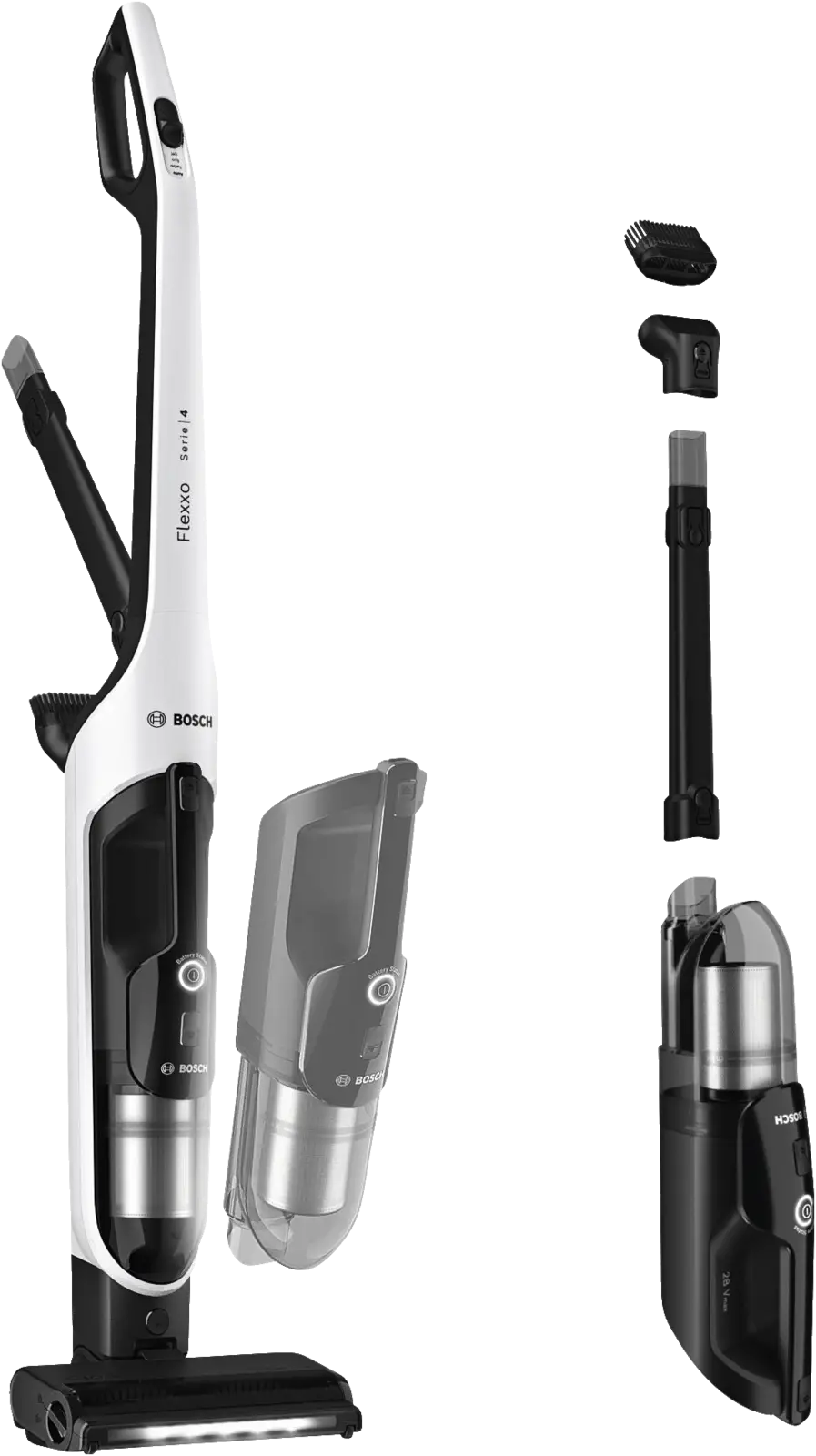BOSCH BHH4WM28 Serie 4 Flexxo 28 Vmax Steelstofzuiger