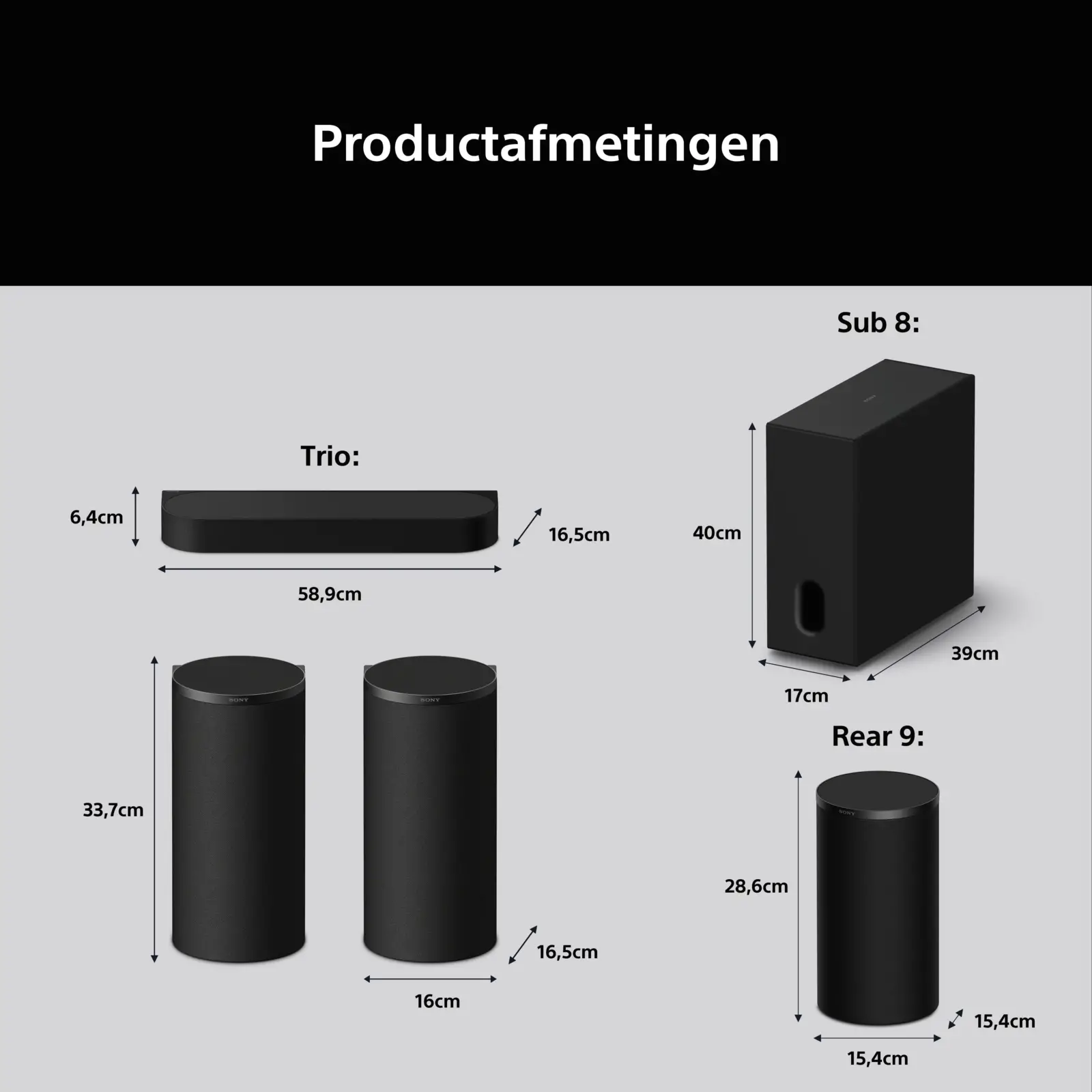 Sony BRAVIA Theatre TRIO PRO –Home Cinema Set