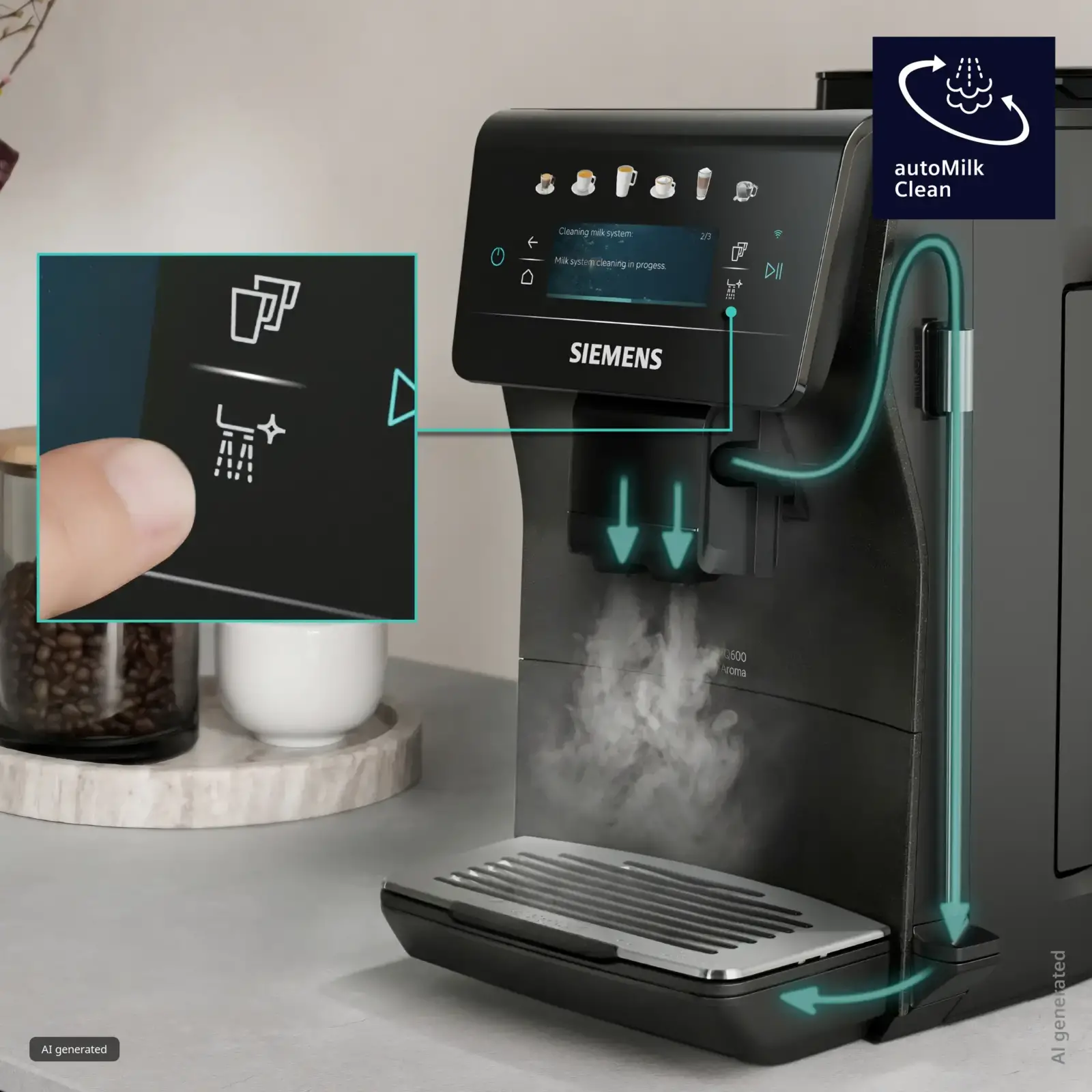 Siemens TP6X3B08 EQ600 iAroma Volautomatische Koffiemachine