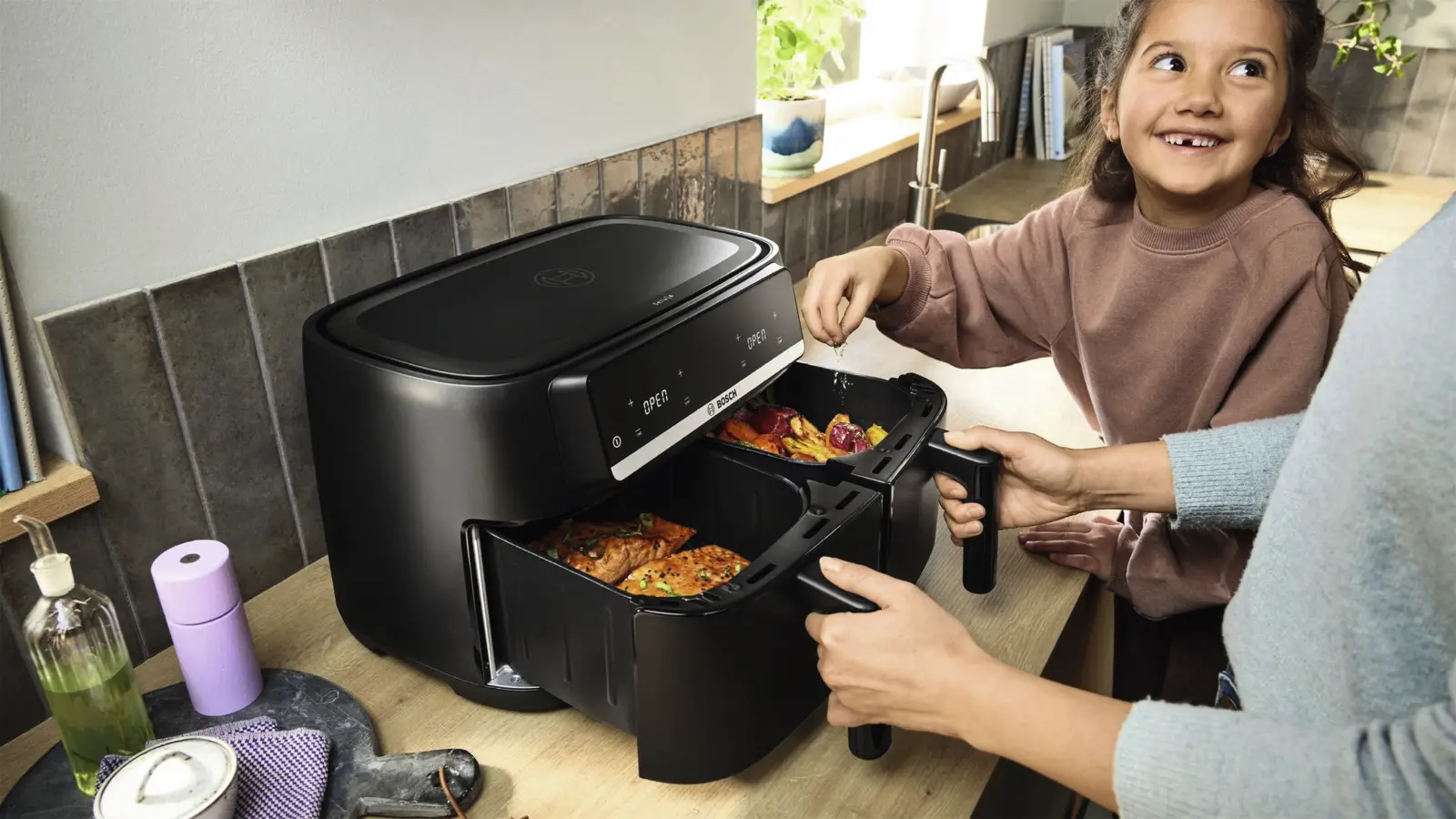 BOSCH MAFD440B7 Serie 4 Double Drawer Airfryer