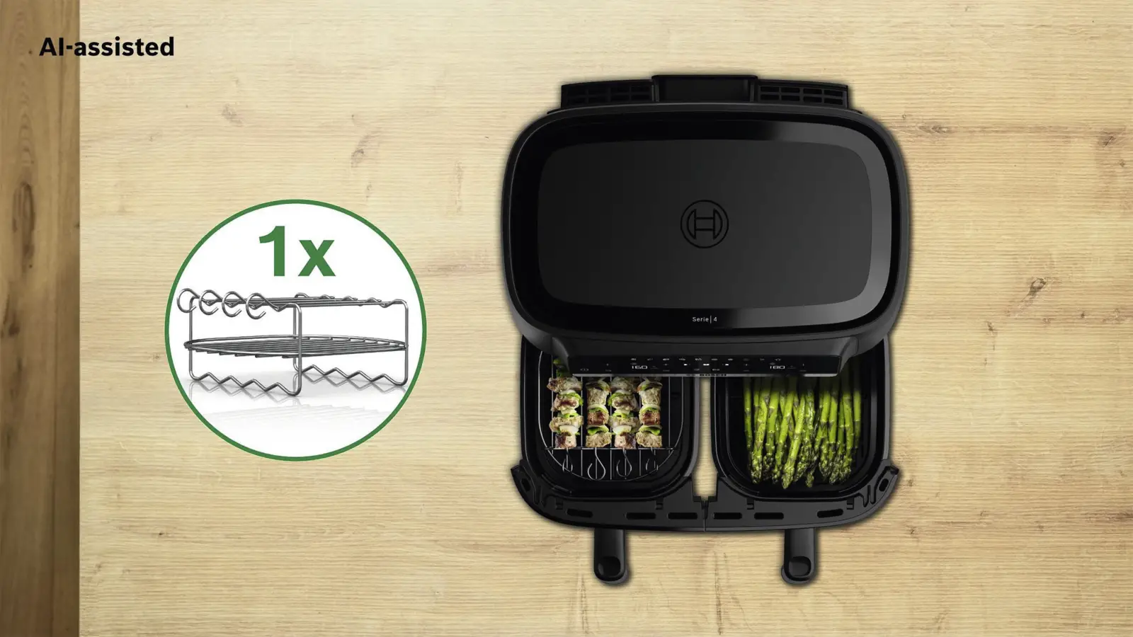 BOSCH MAFD440B1 Serie 4 Double Drawer Airfryer 