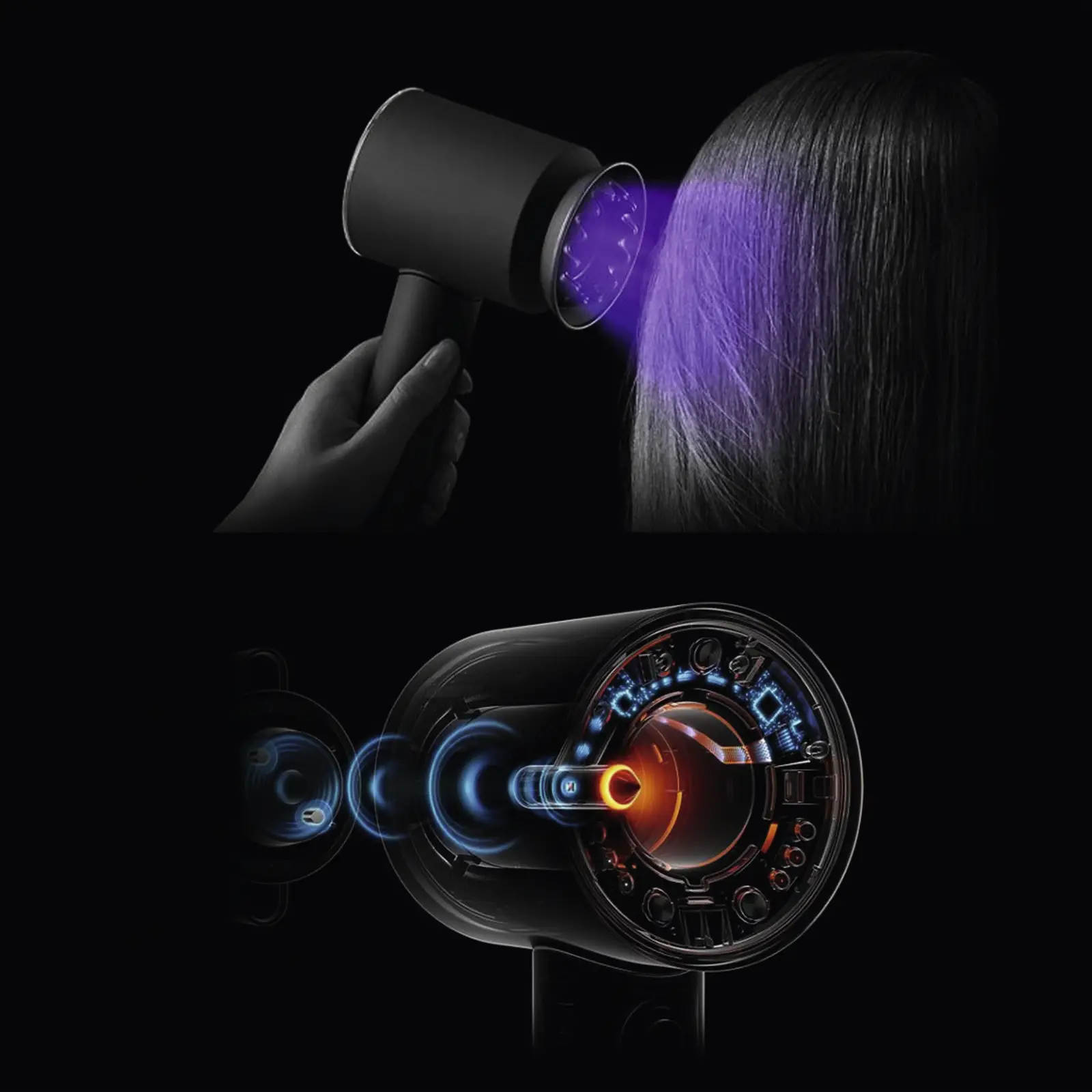 Dyson Supersonic Nural Straight + Wavy Föhn - Haardroger Plum/Copper
