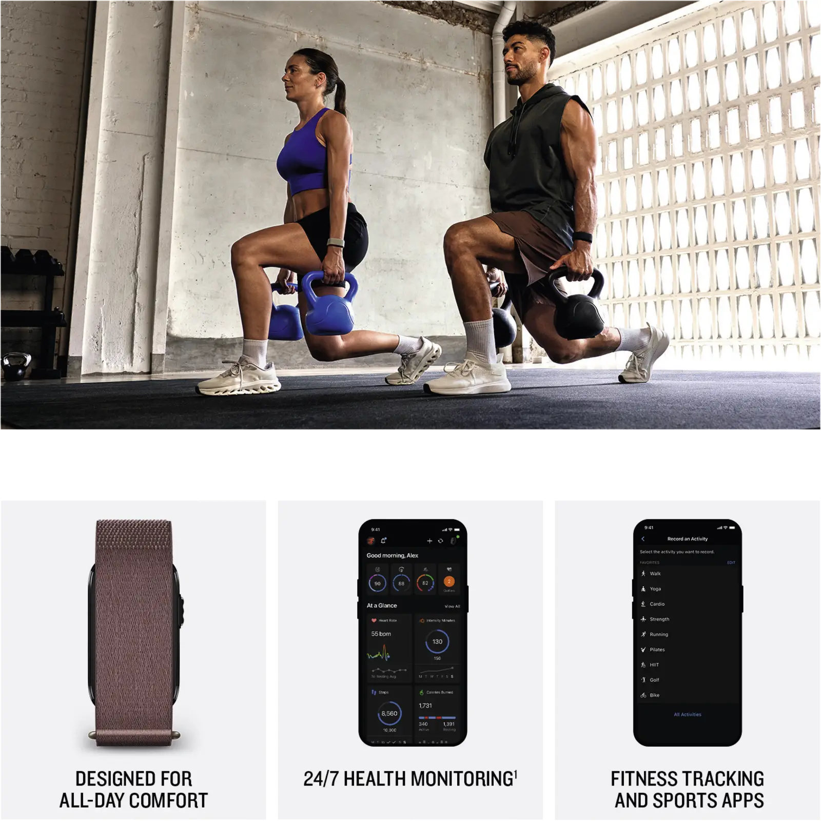 Garmin CIRQA™ Smart Band, Mauve, L-XL