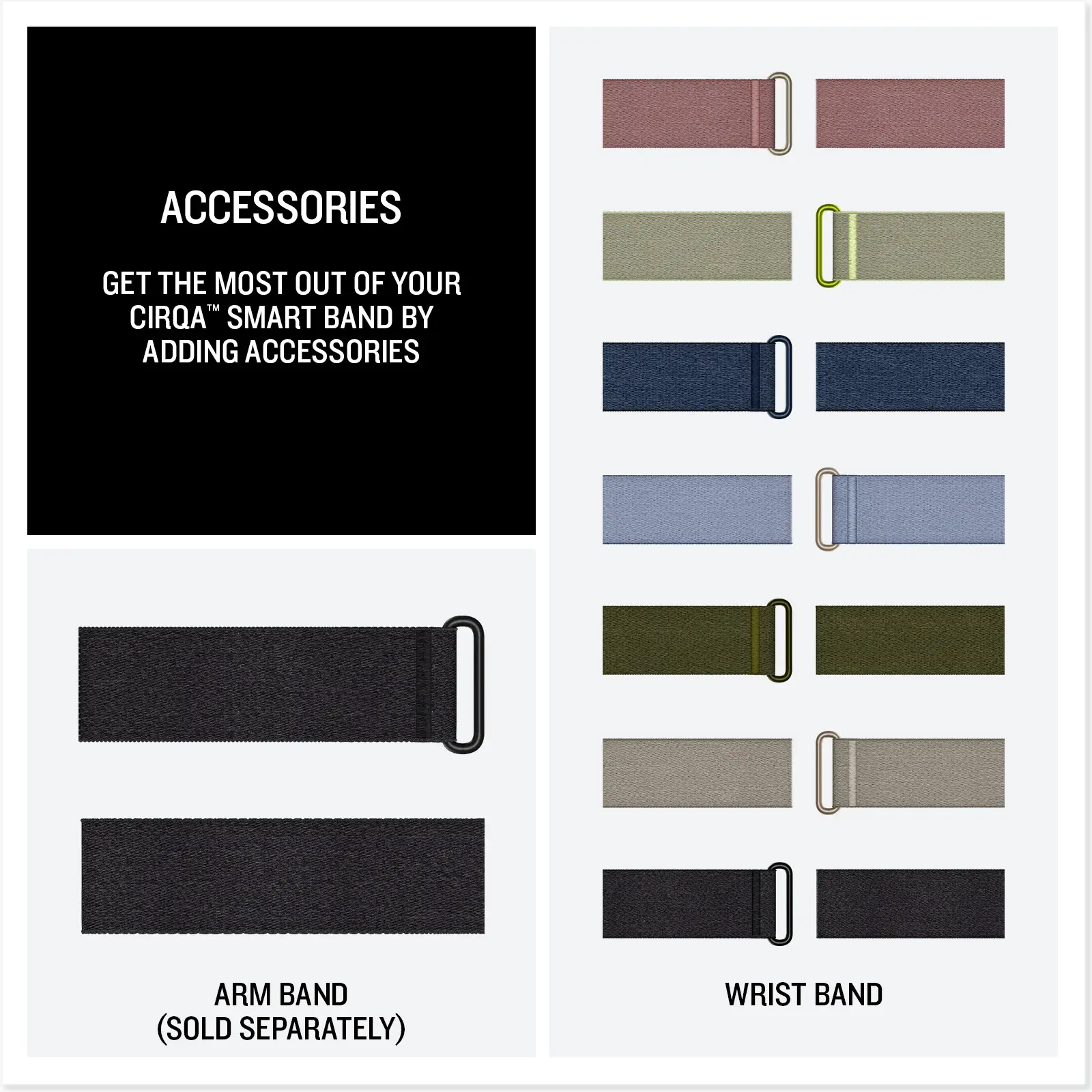 Garmin CIRQA Smart Band, Black, L-XL