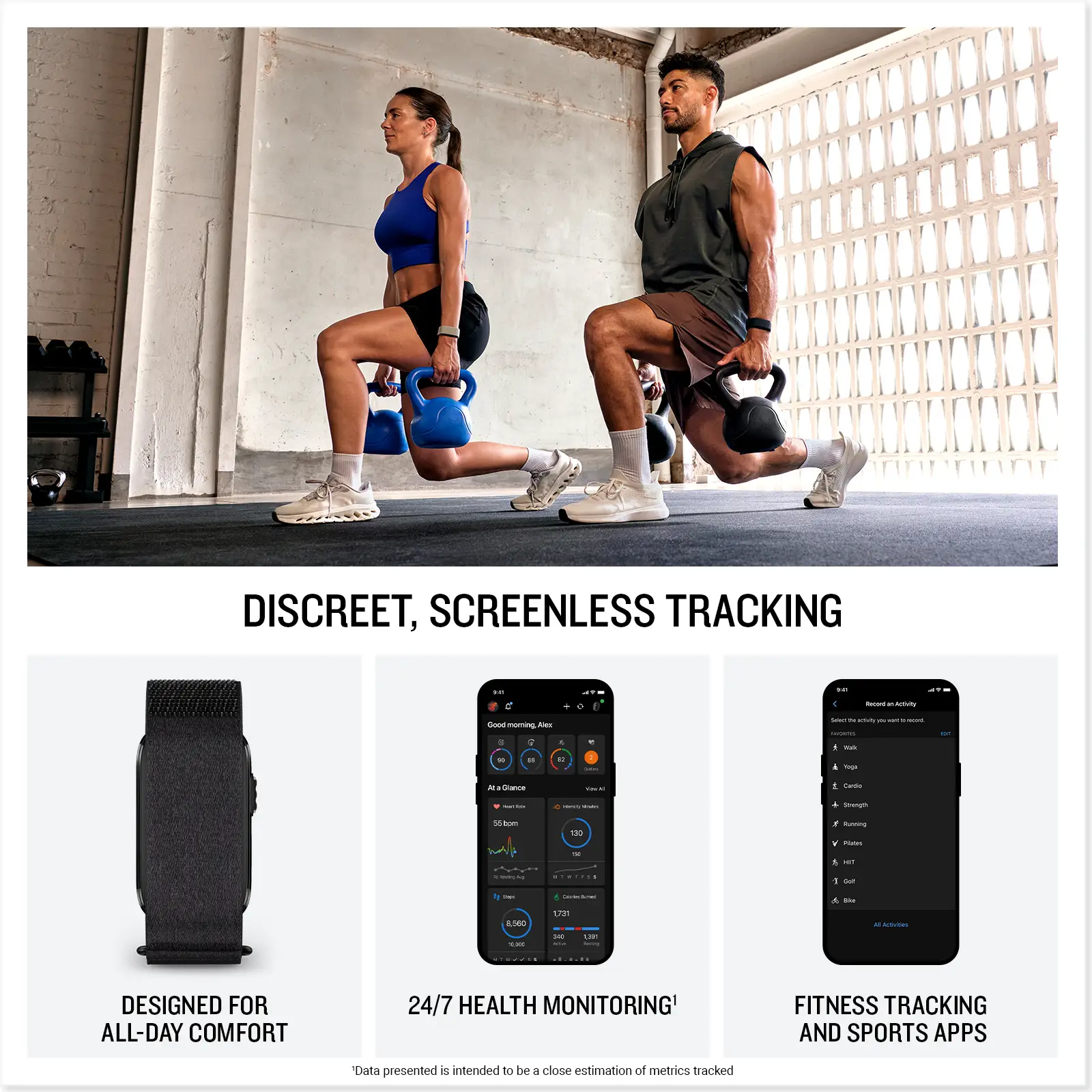 Garmin CIRQA Smart Band, Black, S-M