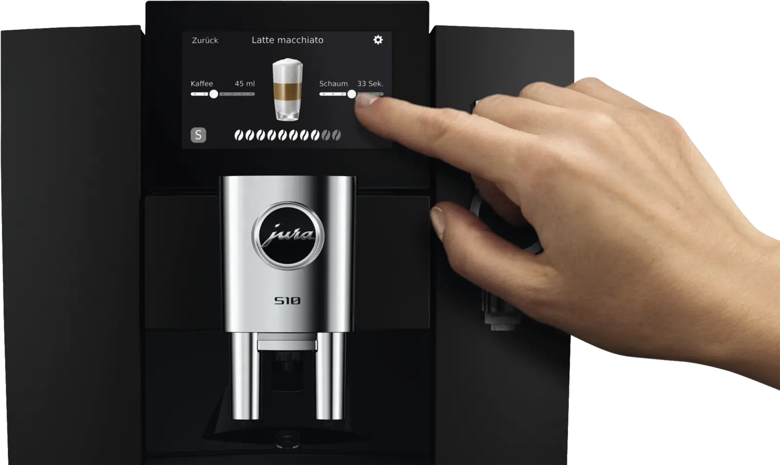 JURA S10 (EA) Obsidian Black Volautomatische Koffiemachine