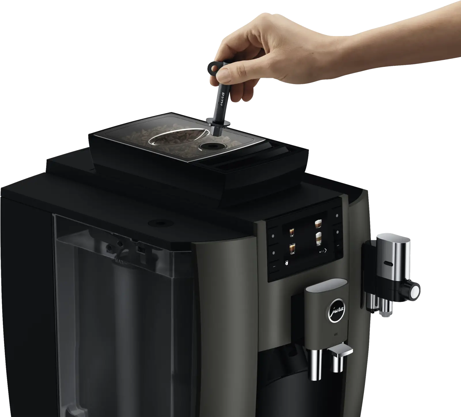 JURA W8 (EB) Dark Inox Volautomatische Koffiemachine