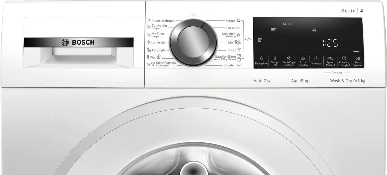 BOSCH WNA14419NL Serie 4 EXCLUSIV Was-droogcombinatie