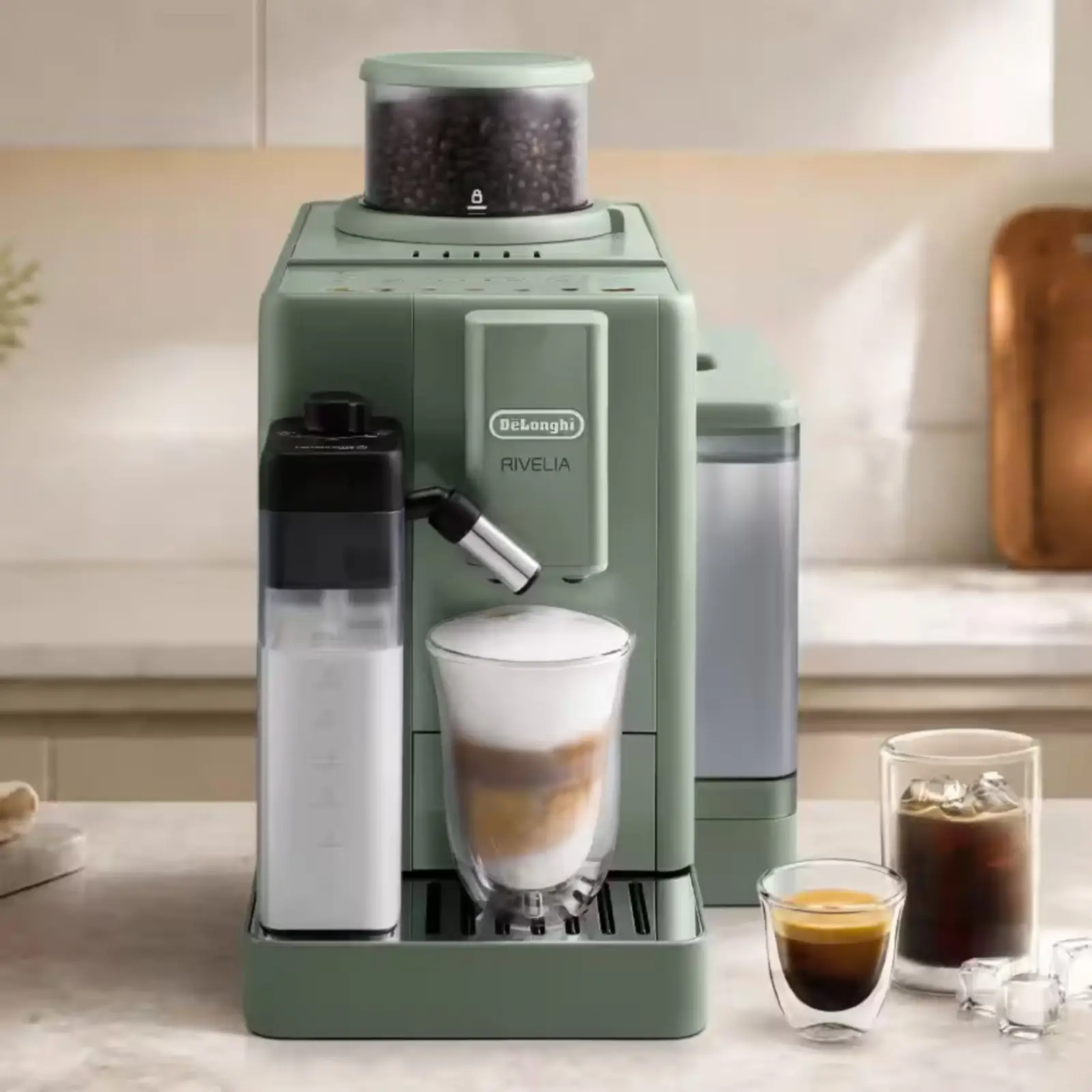 DeLonghi EXAM420.55.GR Rivelia Start Jade Green Volautomatische Koffiemachine