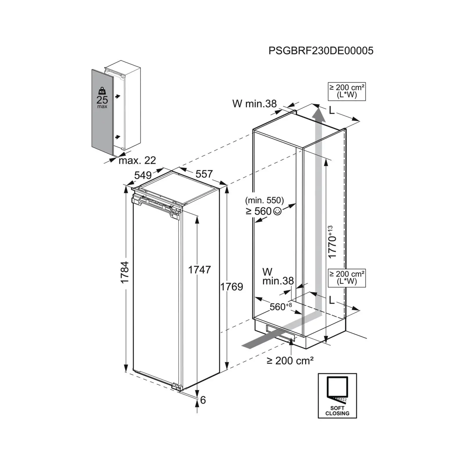 AEG TK7FS181BC inbouwkoelkast