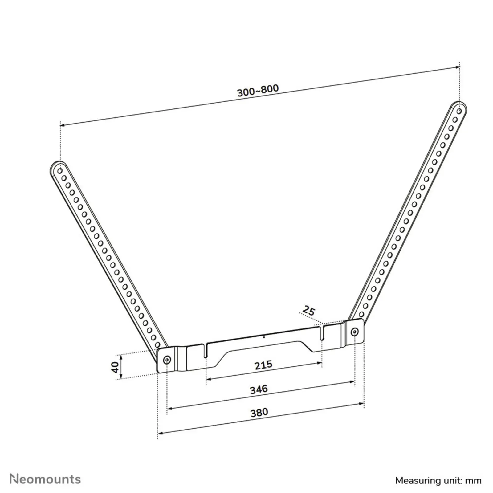Neomounts TV Beugel voor Sonos Ray Zwart