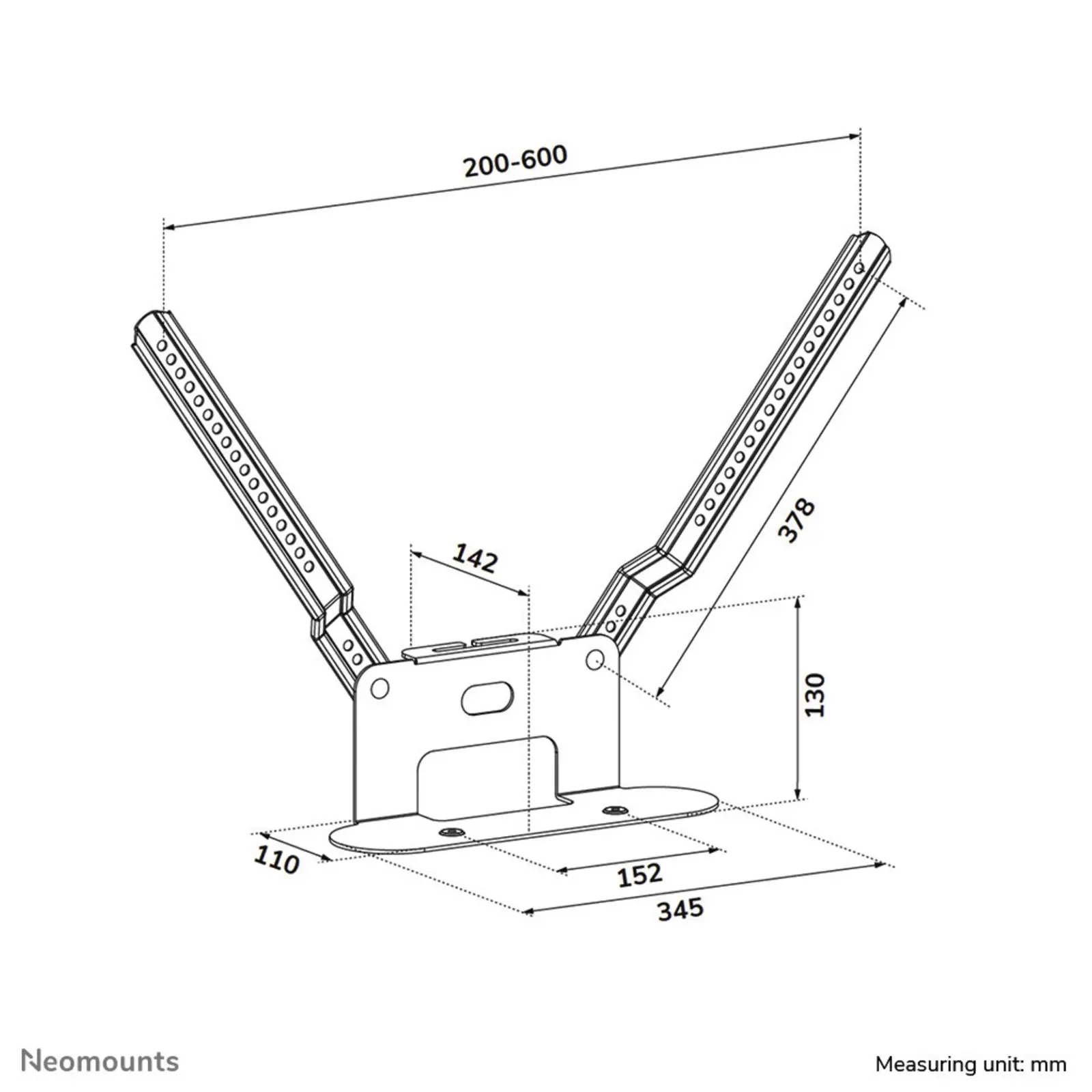 Neomounts TV Beugel voor Sonos Beam Zwart