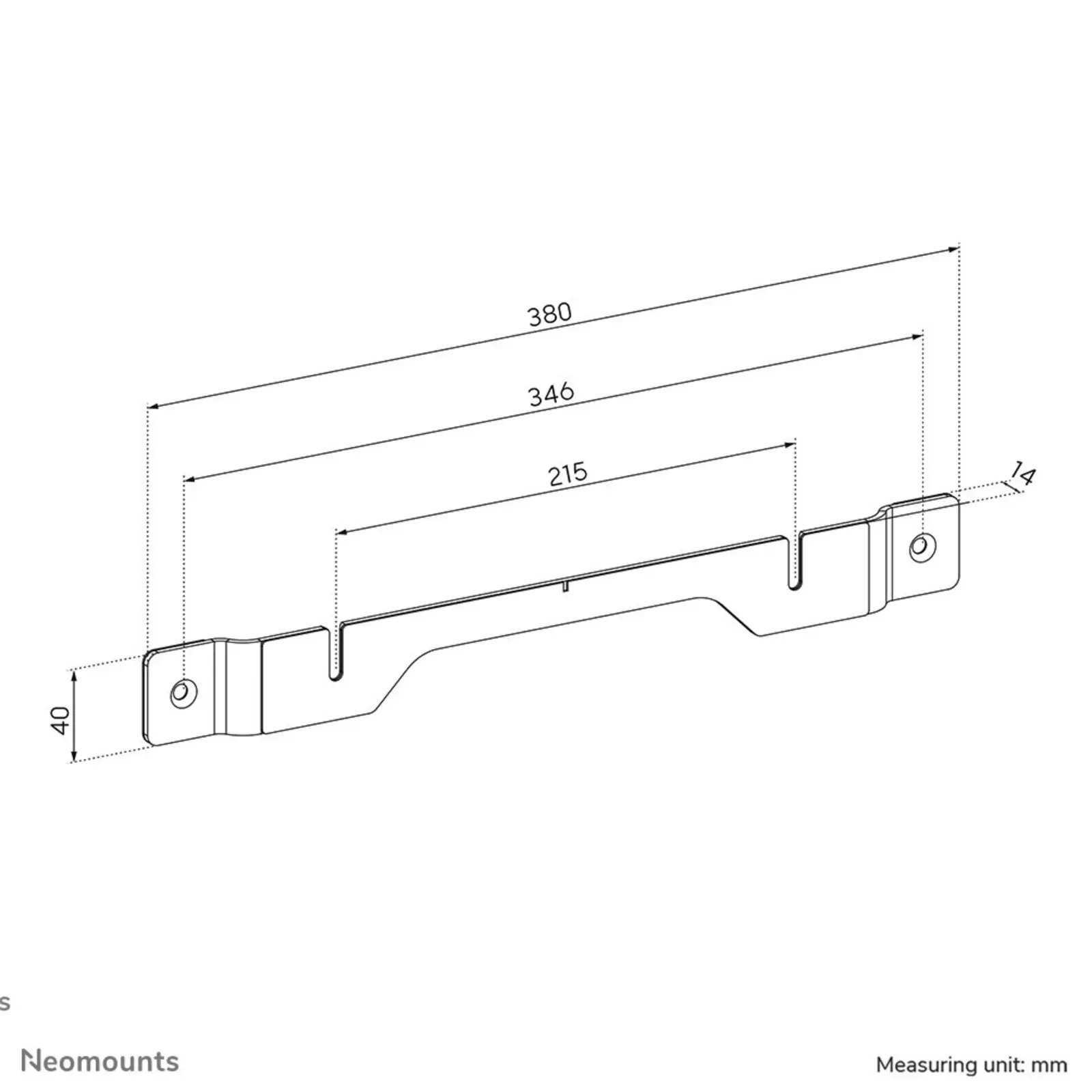 Neomounts Muurbeugel voor Sonos Ray Wit