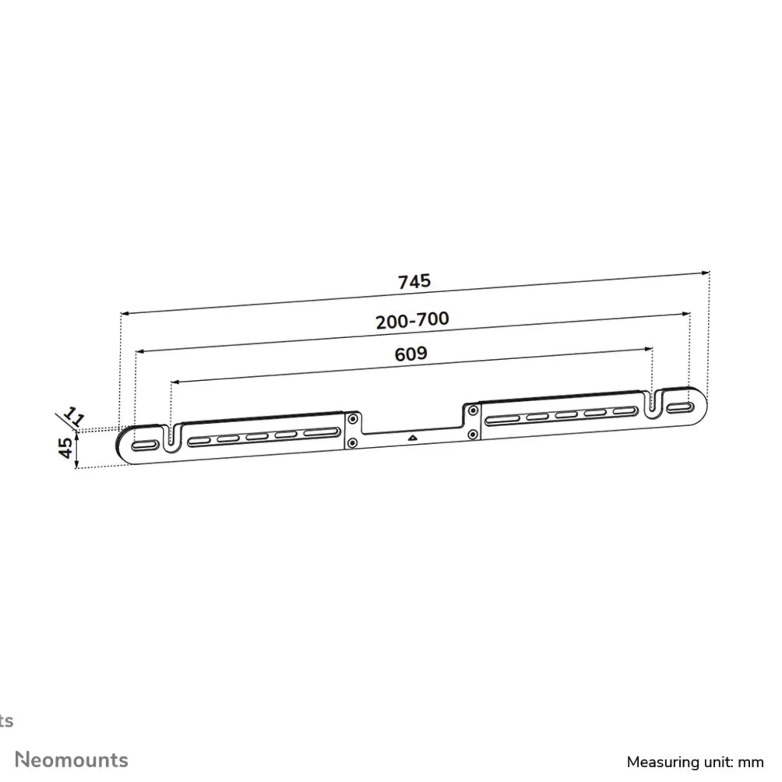 Neomounts Muurbeugel voor Sonos Arc Ultra Wit