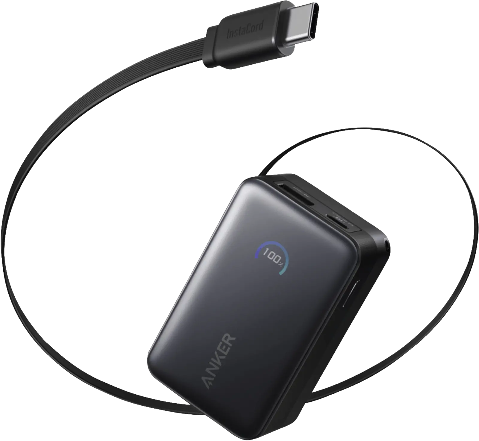 Nano Power Bank (10,000 mAh, 45W, Built-In Retractable USB-C