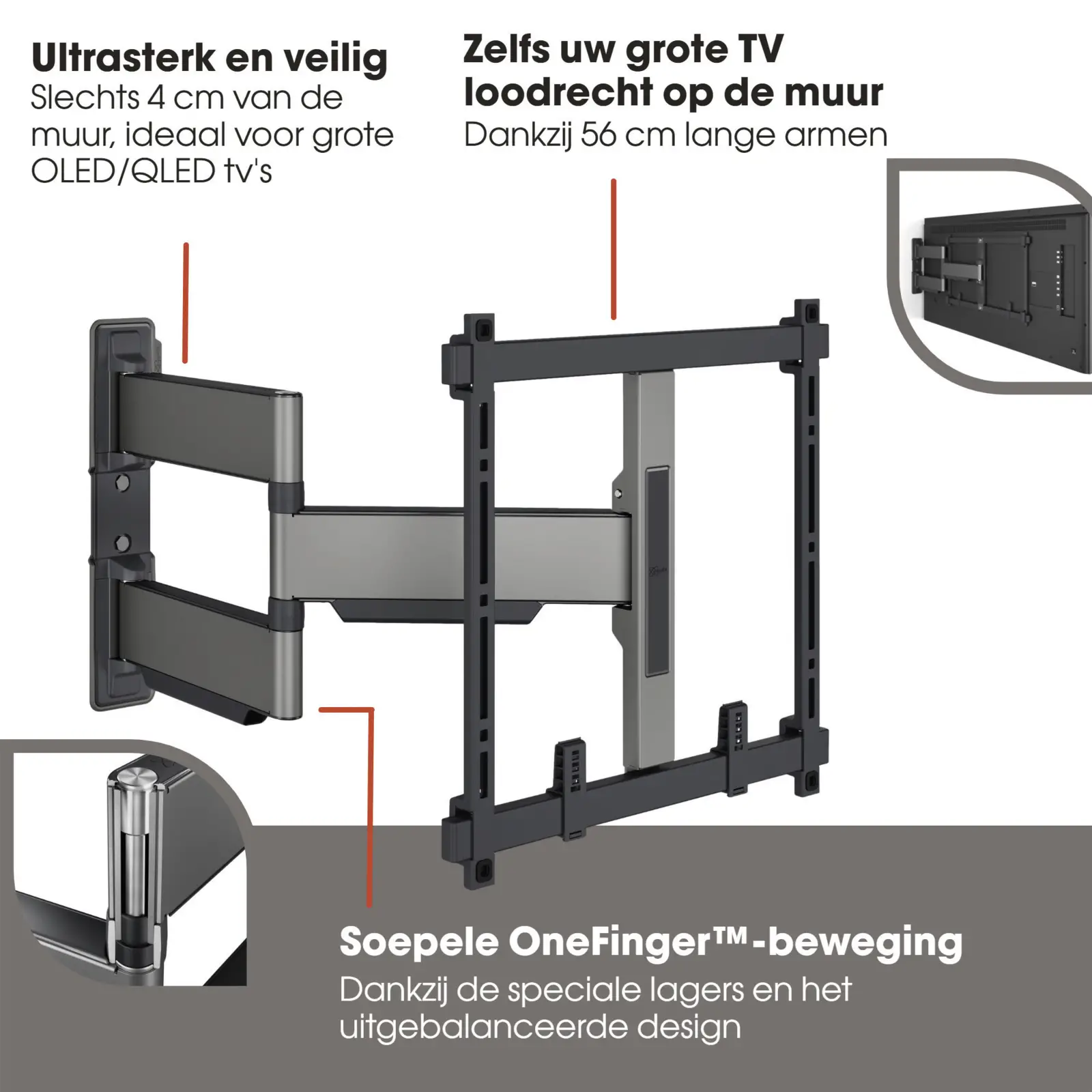 Vogels ELITE 5446 Draaibare tv-beugel | 32-65"