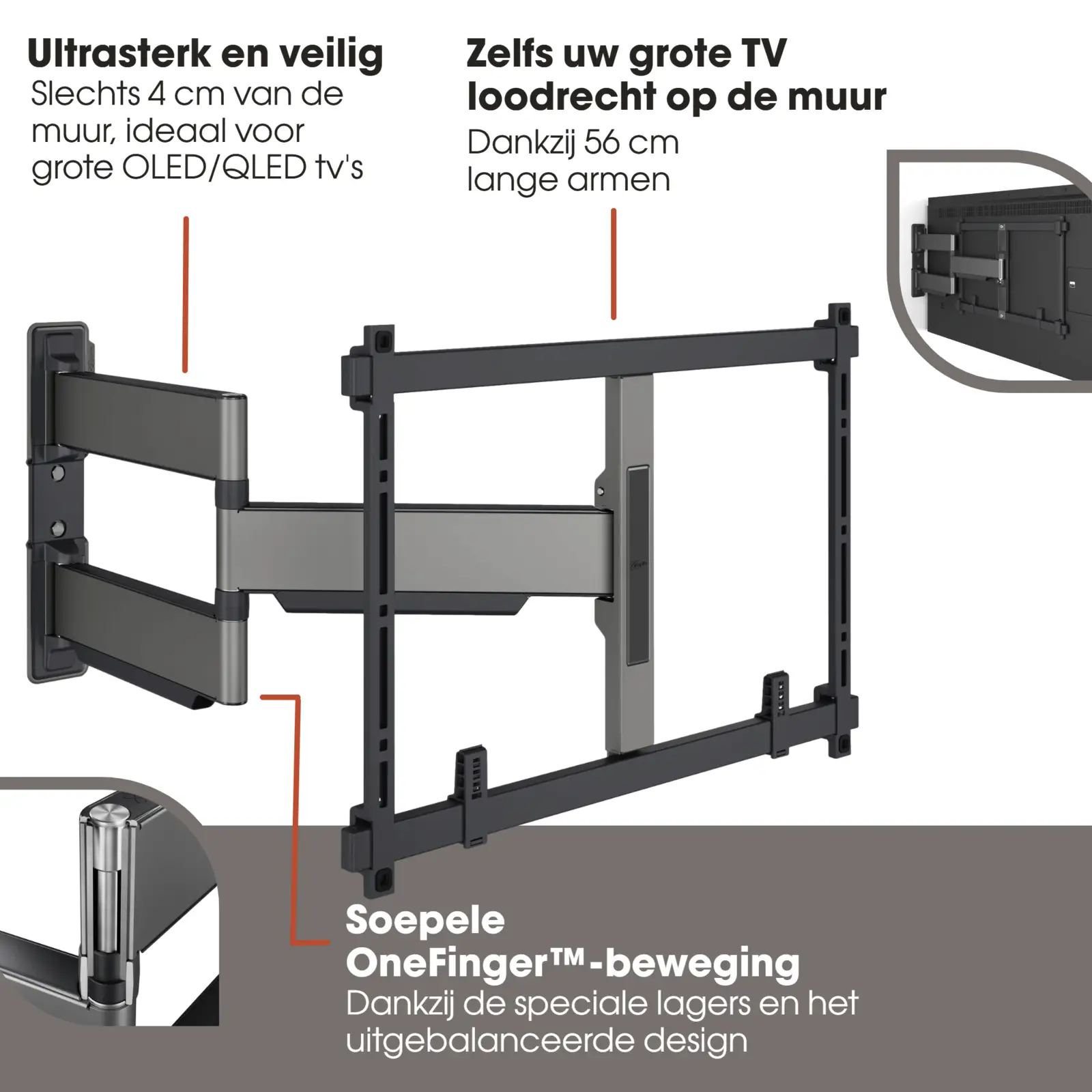 Vogels ELITE 5646 Draaibare tv-beugel | 40-77"