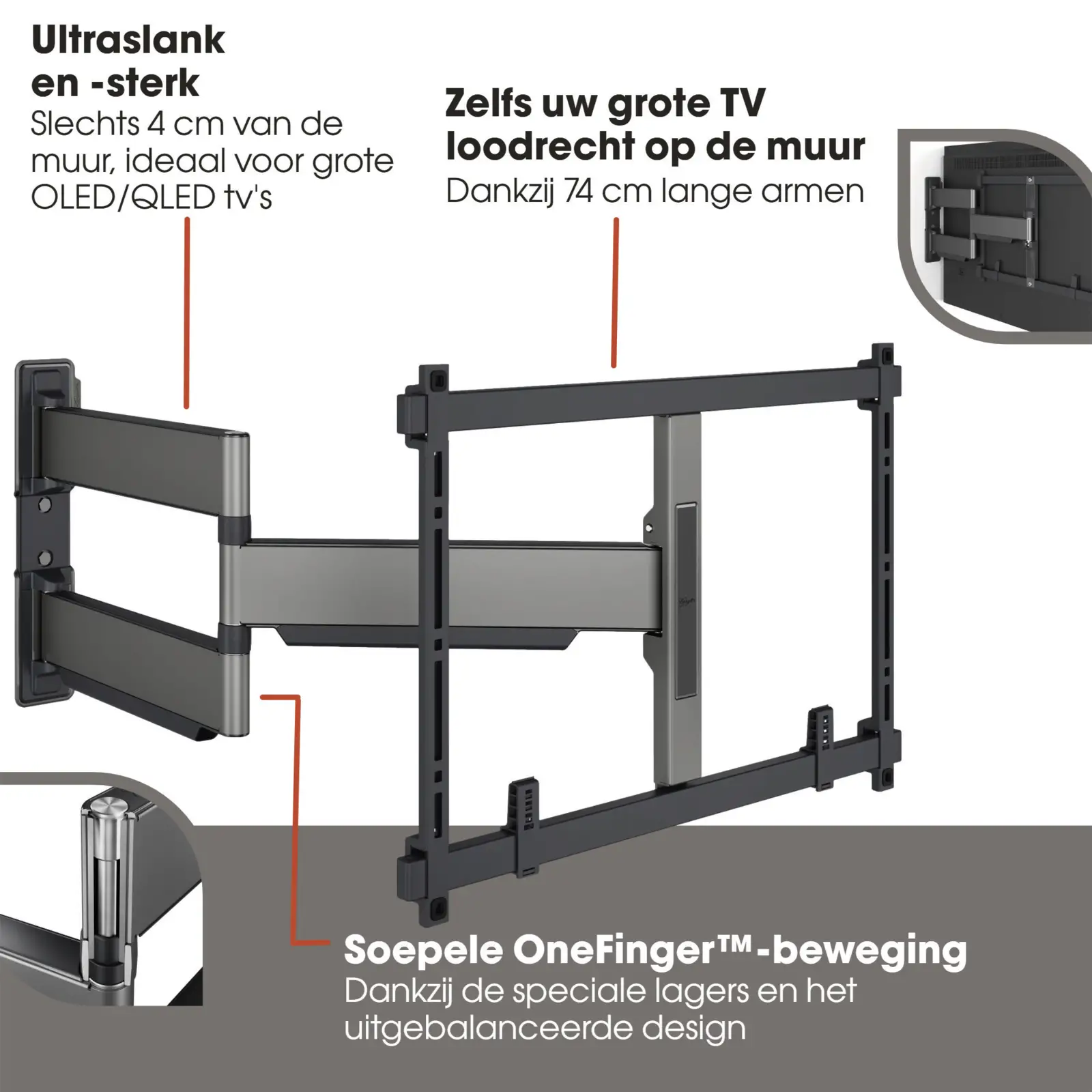Vogels ELITE 5846 Draaibare tv-beugel XL | 55-100"