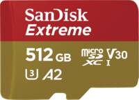 Abbildung: Extreme microSDXC 512GB UHS-I Card + SD Adapter Rescure ProD