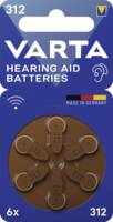 Abbildung: 312  Hörgeräte Batterie 6-er Blister