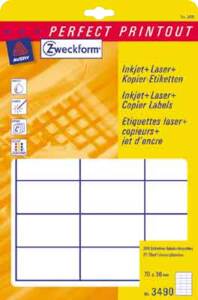 Zweckform 3490 ET 70x36mm ILK