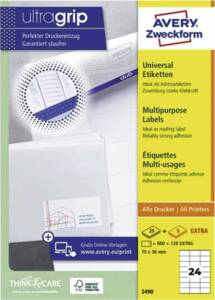 AVERY Zweckform Universal-Etiketten, 70 x 36 mm, weiß