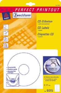 AVERY Zweckform CD-Etiketten ClassicSize, weiß
